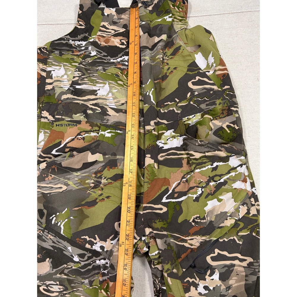 Under Armour Storm ColdGear Camo Hunting Bibs Men's Medium Forest Winter Season - Picture 6 of 9
